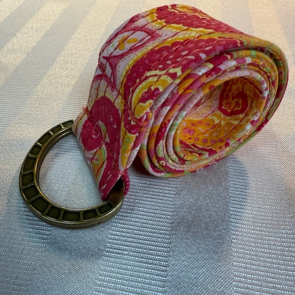 J Crew Cotton Quilted Boho Pastel Paisley Belt Med/Large Women’s - Picture 2 of 12